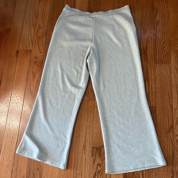 LAUREN RALPH LAUREN Light GRAY WOOL BLEND WIDE LEG PANTS Women’s L Trousers - Picture 4 of 10